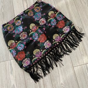 Satin Chinese Style Mini Skirt